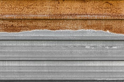 Rusted galvanized iron wall