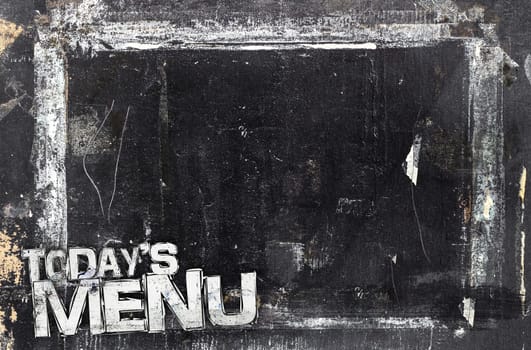 Today's menu with a chalkboard texture. Grunge Background for your flyers, greetings card and dinner menu. Ideal to use for parties invitation, dinner invitation, grungy events and more.
