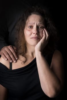 Abused woman victim of domestic violence