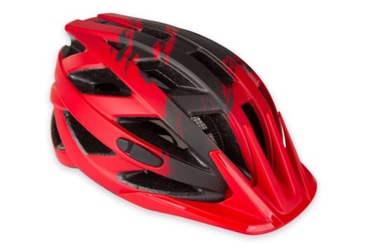 Bicycle helmet exposed on white background