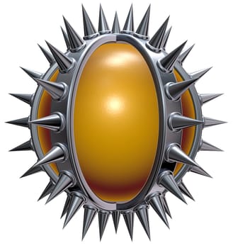 ball with thorns - 3d rendering