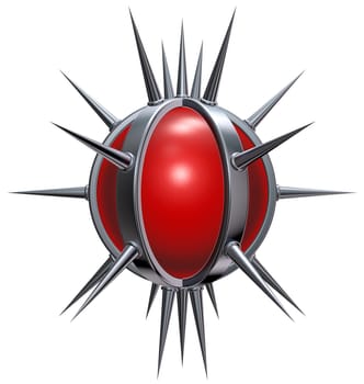 ball with thorns - 3d rendering