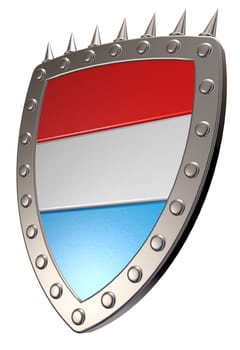 metal sign with the colors of the netherlands - 3d illustration