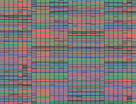 Illustration of a method of colored DNA sequencing.