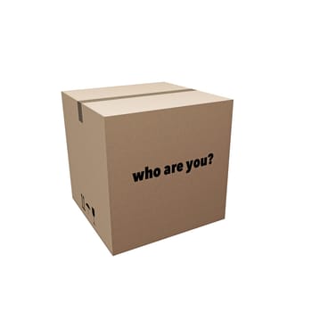 cardboard box isolated on white background