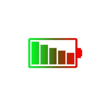 charging battery icon isolated on white background