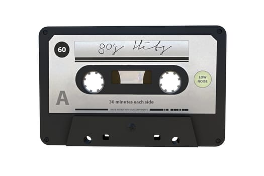 cassete tape isolated on white background