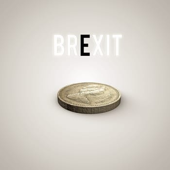 3d illustration of a english pound isolated on white background