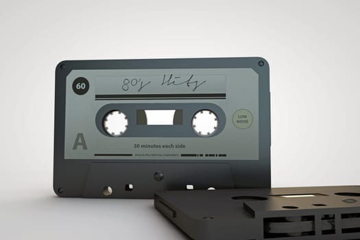 cassete tape isolated on white background