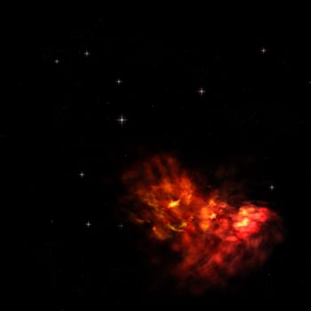 Star field in space a nebulae and a gas congestion. Elements of this image furnished by NASA . 3D rendering