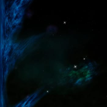 Star field in space a nebulae and a gas congestion. Elements of this image furnished by NASA . 3D rendering