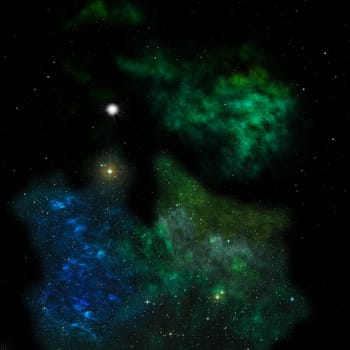 Star field in space a nebulae and a gas congestion. Elements of this image furnished by NASA . 3D rendering