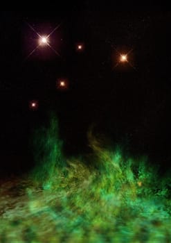 Small part of an infinite star field of space in the Universe. Elements of this image furnished by NASA .