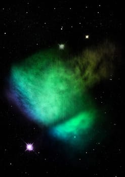 Small part of an infinite star field of space in the Universe. Elements of this image furnished by NASA .