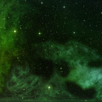 Far being shone nebula and star field against space. Elements of this image furnished by NASA .