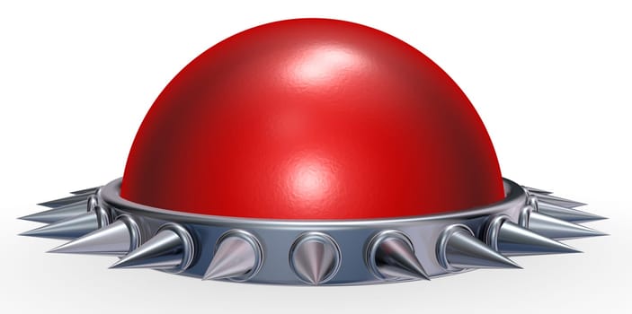 ball with thorns - 3d rendering