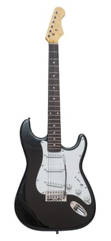 Vintage electric guitar on a white background