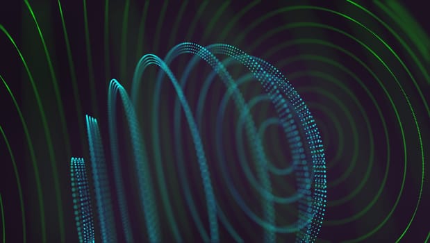 3D Illustration. Abstract image, holographic globe in connection points.