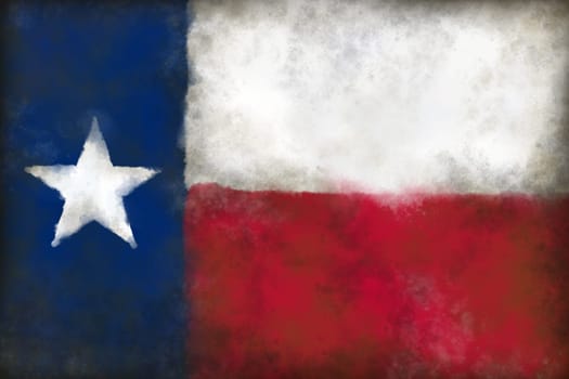 flag of texas on grunge background - illustration