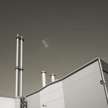 Detail of a combined heat and power plant in the city centre of Berlin