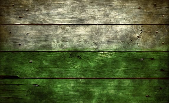 flag of Saxony on old wooden boards