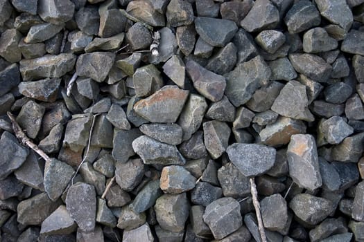 stones in track bed