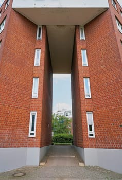 Passage between two parts of a residential building in Berlin