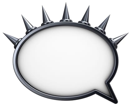 speech bubble with spikes - 3d rendering