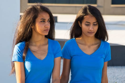 Thoughtful Young Women - Outdoor View in Summer