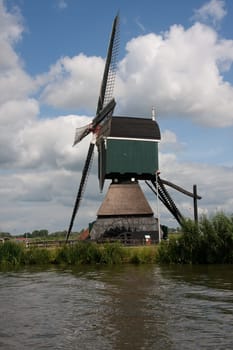 An old post mill on the Merwedekanaal in the Dutch province of Utrecht