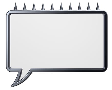 speech bubble with spikes - 3d rendering