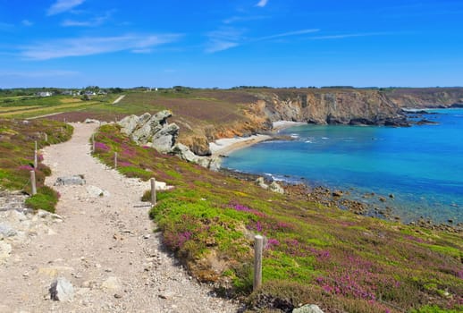 Coast at Pointe de Dinan in Brittany - coast on Pointe de Dinan in Brittany,France
