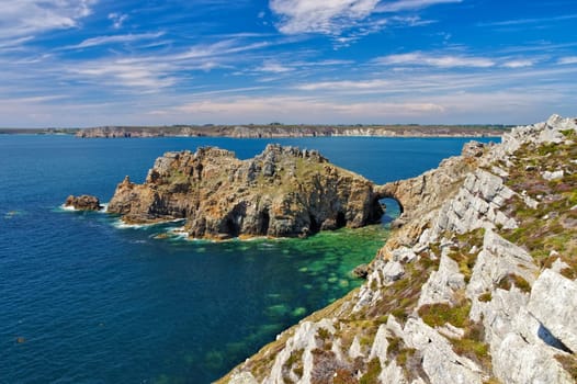 Coast at Pointe de Dinan in Brittany - coast on Pointe de Dinan in Brittany,France