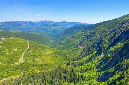 Riesengebirge Elbtal - Giant Mountains valley of river Elbe in Bohemia