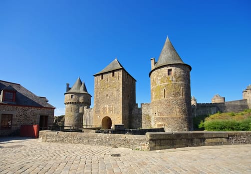 Fougeres Burg in der Bretagne,Frankreich - Fougeres castle in Brittany,France