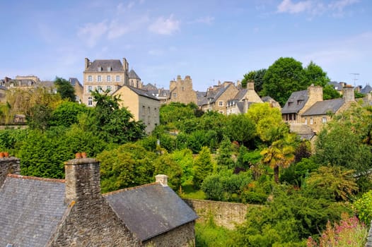 City of Dinan in Brittany,France - town of Dinan in Brittany,France