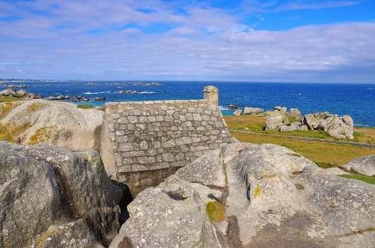 Village of Meneham in Brittany,Finistere in France - village Meneham in Finistere in Brittany,France