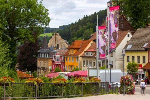 TRIBERG - JULY 23 2017: Traditional style houses in the Schwarzwald region, Germany.