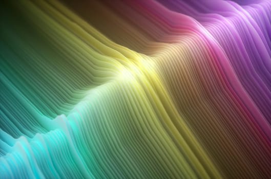 3D illustration. Colorful 3D embossed abstract background.