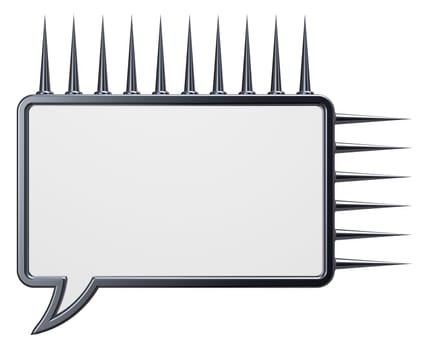 speech bubble with spikes - 3d rendering