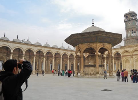 Interior of Muhamed Ali mosque in Saladin citadel, Egypt