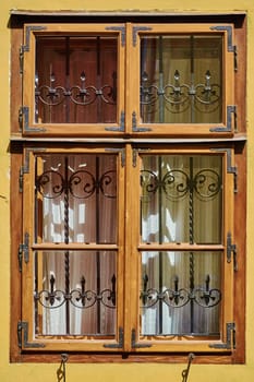 Window of Medieval House in Sigisoara, Romania