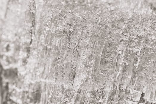 Monochrome macro of ice crystals.