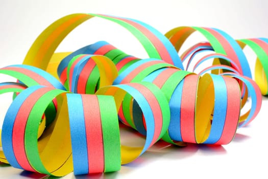 Colorful streamers for the celebration