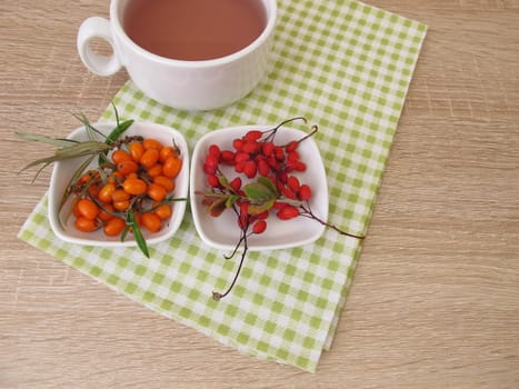 Fruit tea with sea buckthorn and barberry