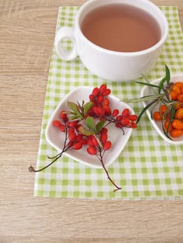 Fruit tea with sea buckthorn and barberry