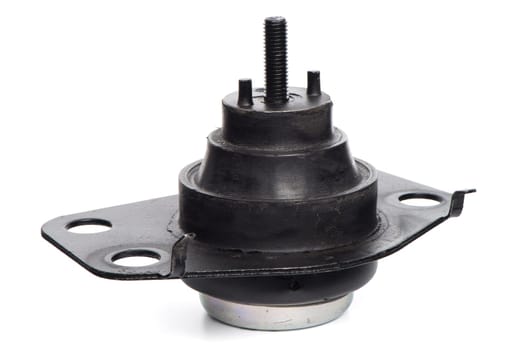 Car engine mouting holder isolated on white background.