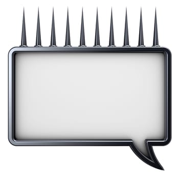 speech bubble with spikes - 3d rendering