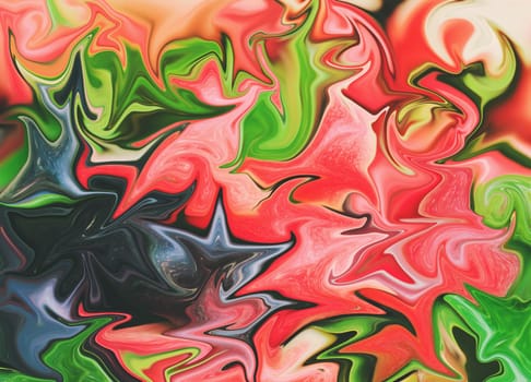 Abstract liquidfy red and green color background with soft filtered effect