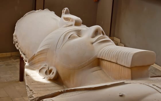 Statue of Ramses II in open air museum of Memphis, Egypt
